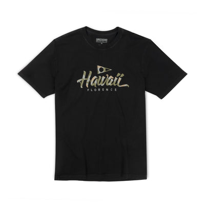 Color:Black-Florence Island Script T-Shirt