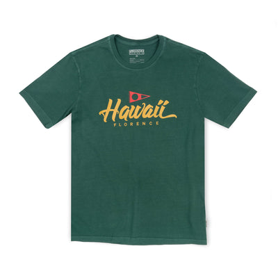 Color:Dark Emerald-Florence Island Script T-Shirt