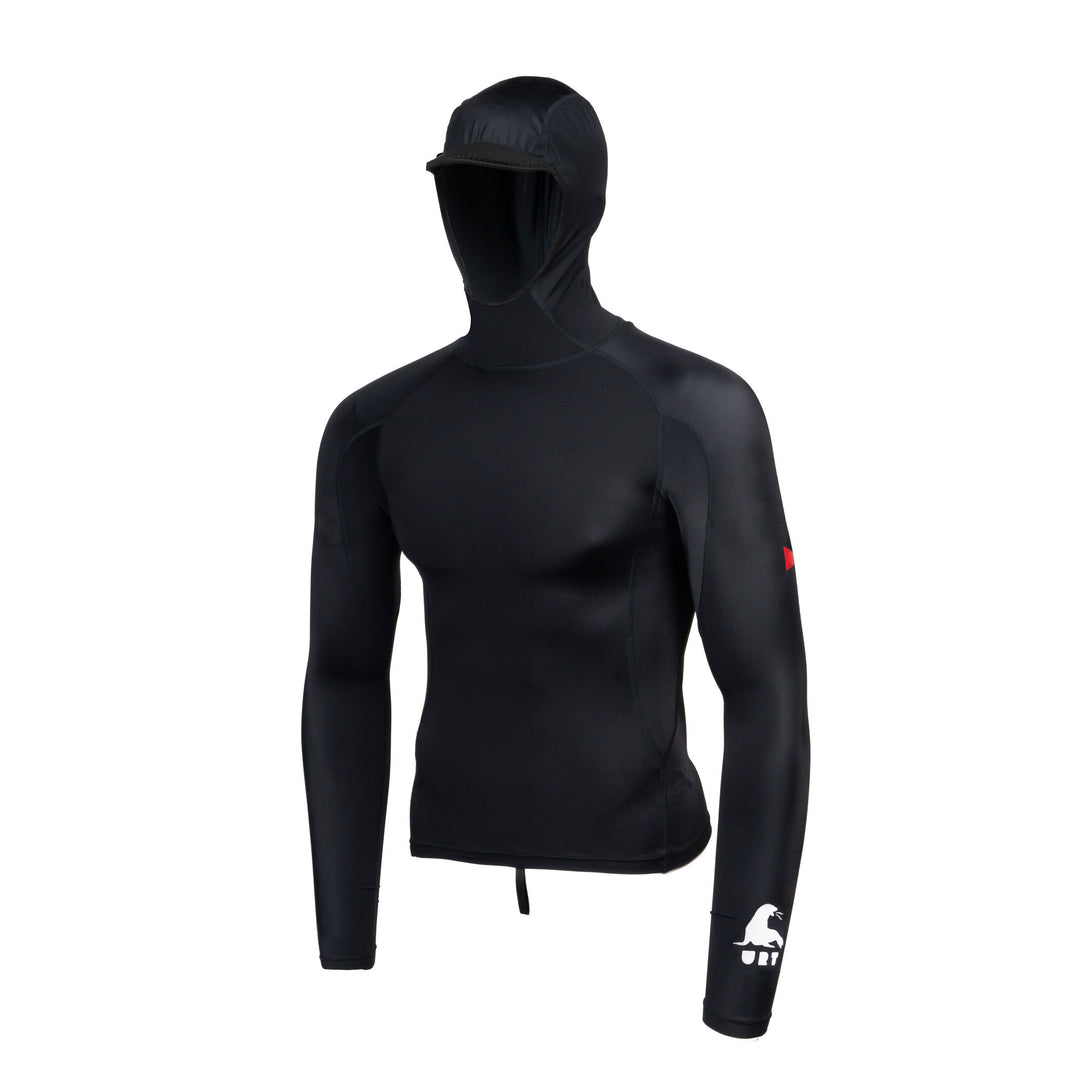 Color:Black-Florence C4 Foundation Long Sleeve Hooded Rashguard