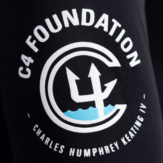 Color:Black-Florence C4 Foundation Long Sleeve Hooded Rashguard