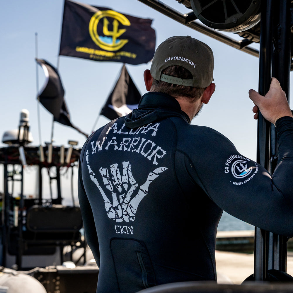 Color:Black-Florence C4 Foundation Long Sleeve Hooded Rashguard -alt