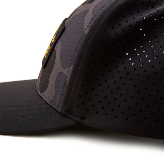 Color:Black Camo-Florence Camo Airtex Trucker Hat