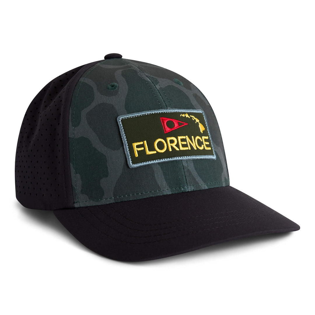 Color:Mountain Camo-Florence Camo Airtex Trucker Hat