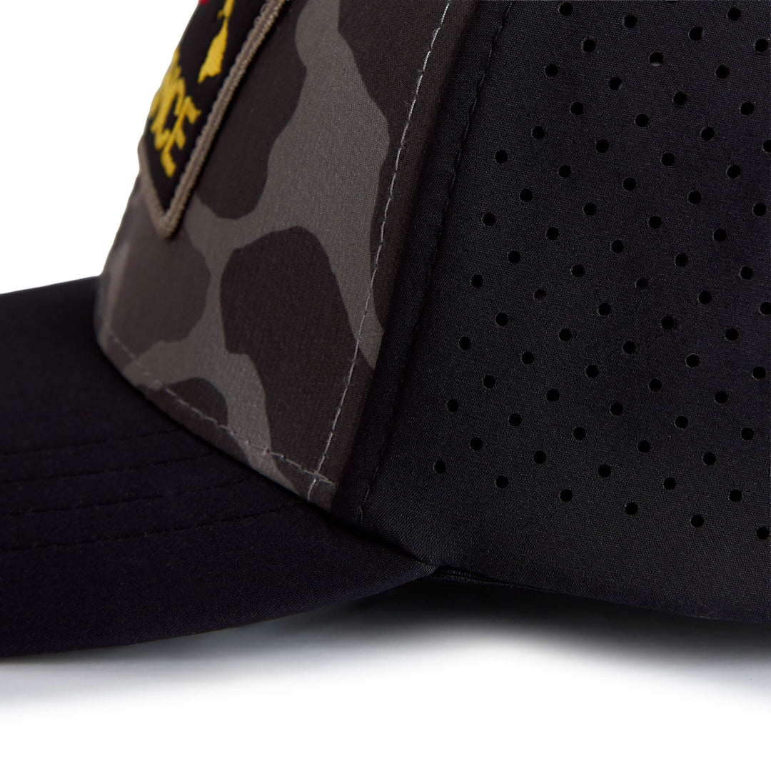Color:Overland Camo-Florence Camo Airtex Trucker Hat