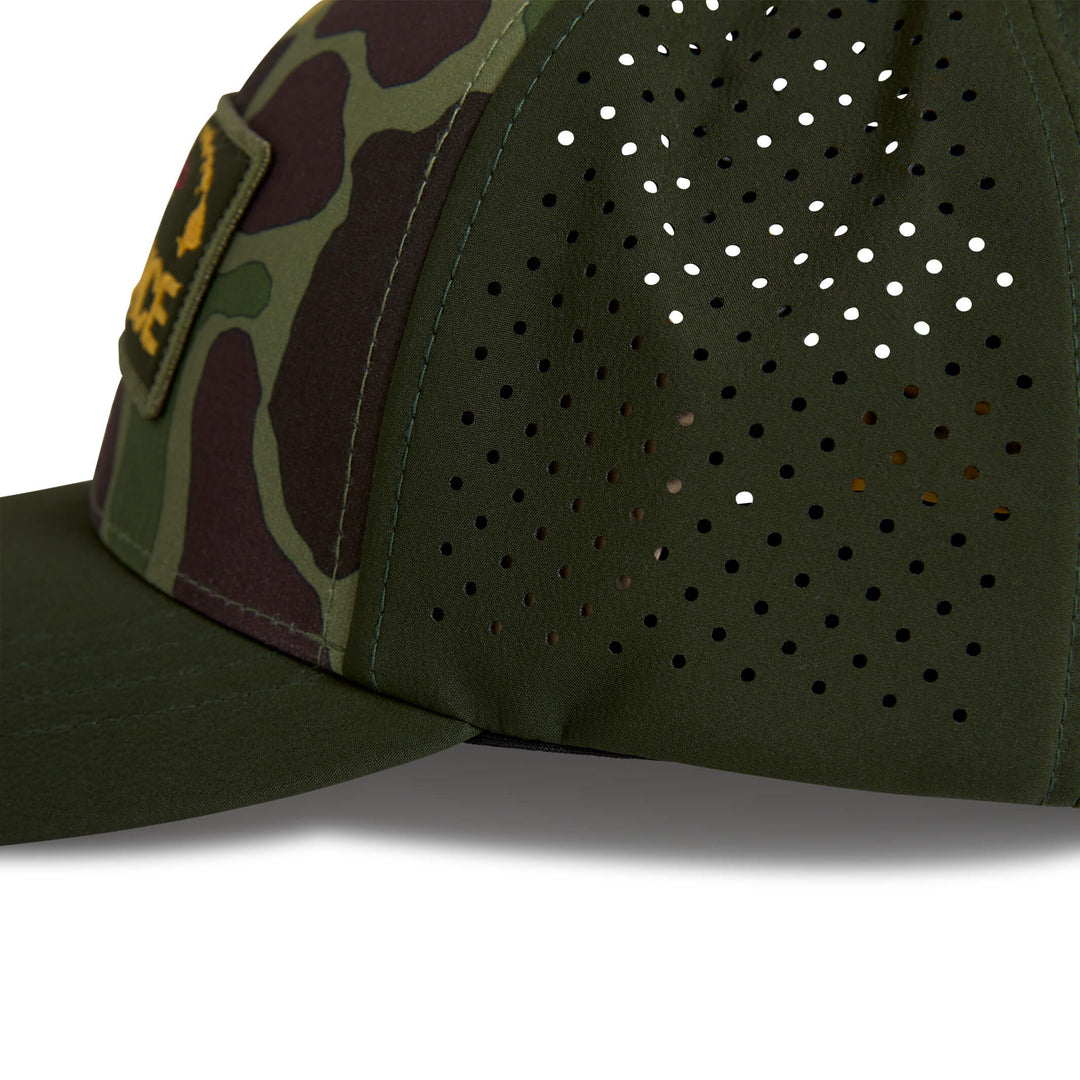 Color:Tropic Green Camo-Florence Camo Airtex Trucker Hat