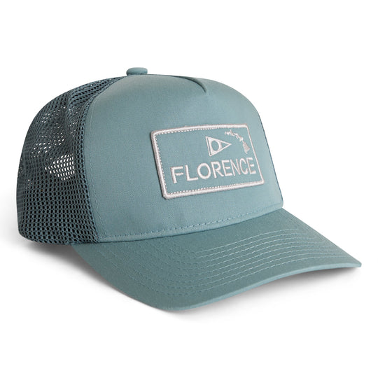 Color:Sea Blue-Florence Island Trucker Hat
