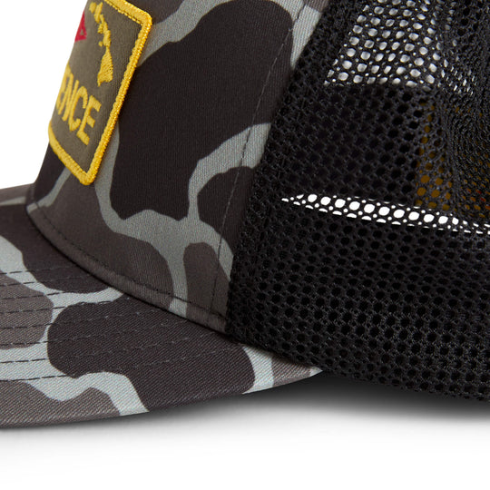 Color:Tundra Camo-Florence Island Trucker Hat