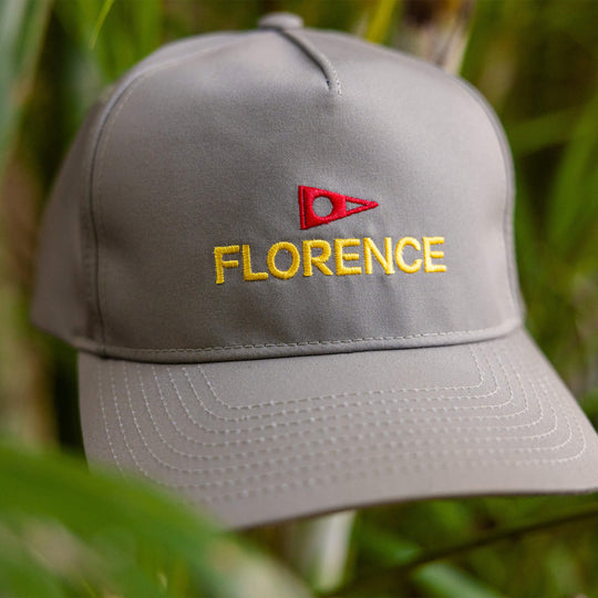 Color:Khaki-Florence Logo Twill Hat