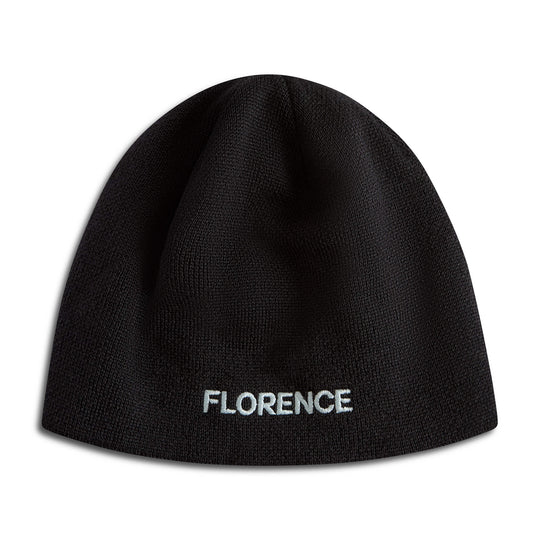 Color:Black-Florence Jacquard Logo Beanie