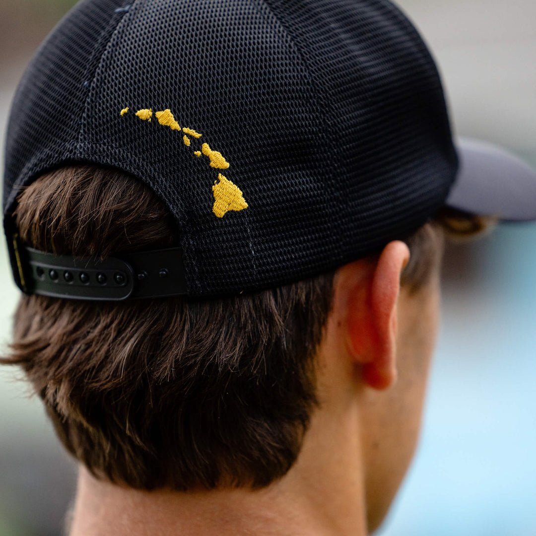 Color:Black-Hawaii Mesh Trucker