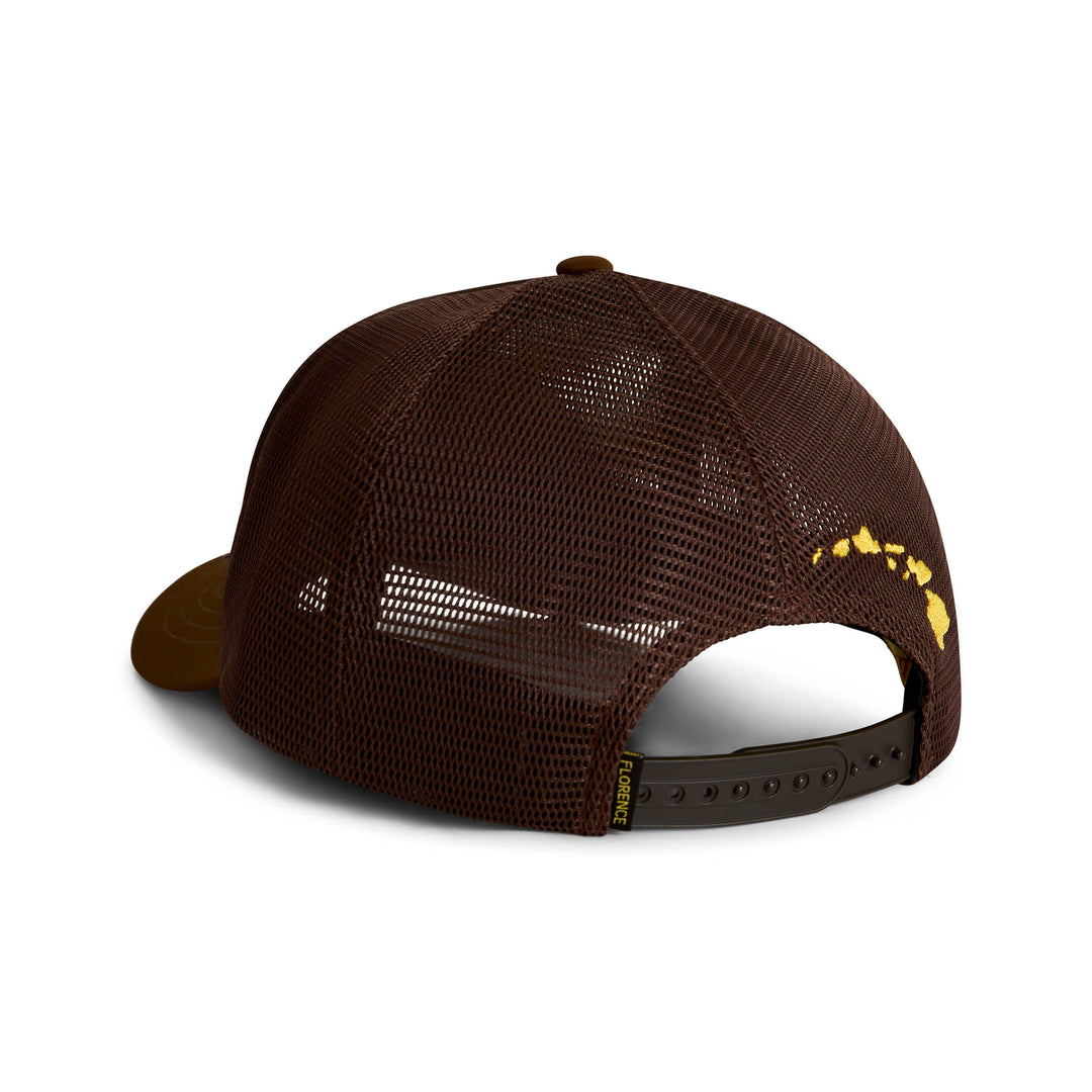 Color:Dark Brown-Hawaii Mesh Trucker -alt