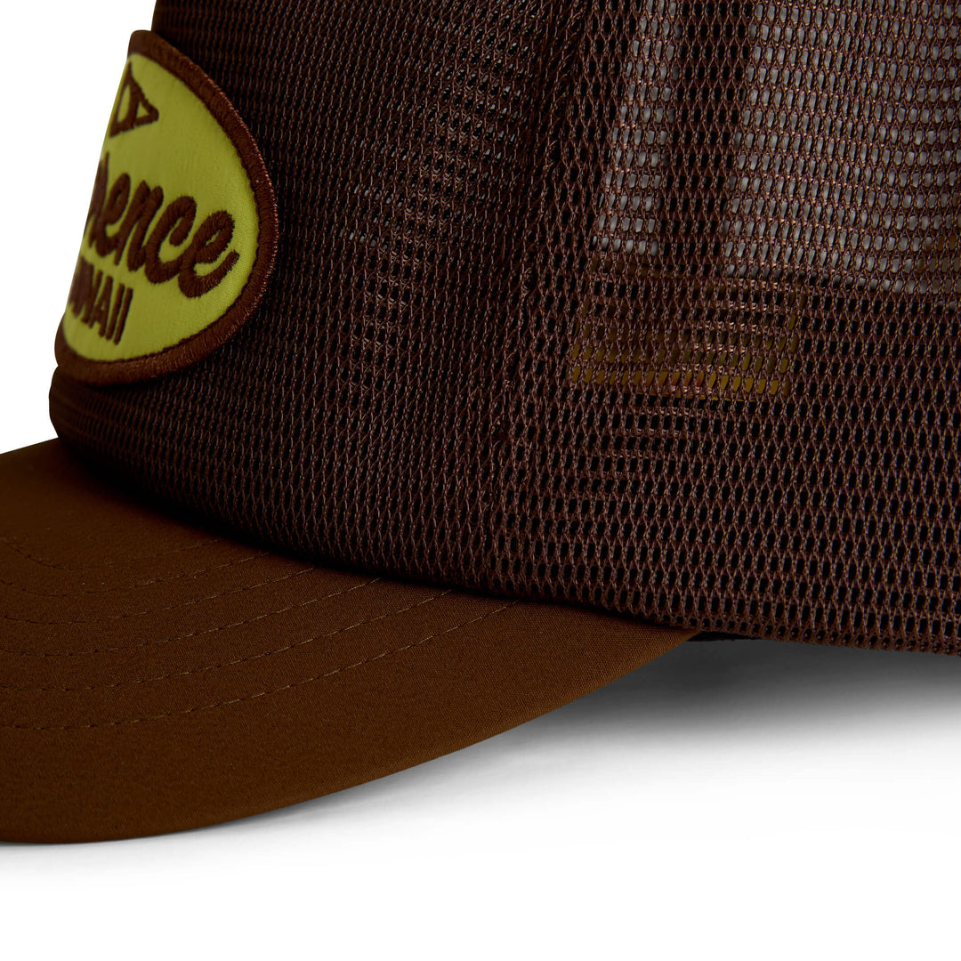 Color:Dark Brown-Hawaii Mesh Trucker
