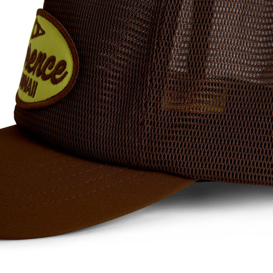 Color:Dark Brown-Hawaii Mesh Trucker