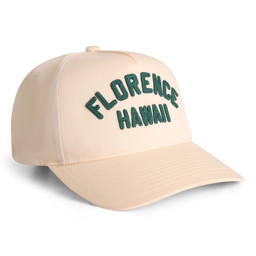 Color:Cream-Florence Hawaii Embroidered Hat