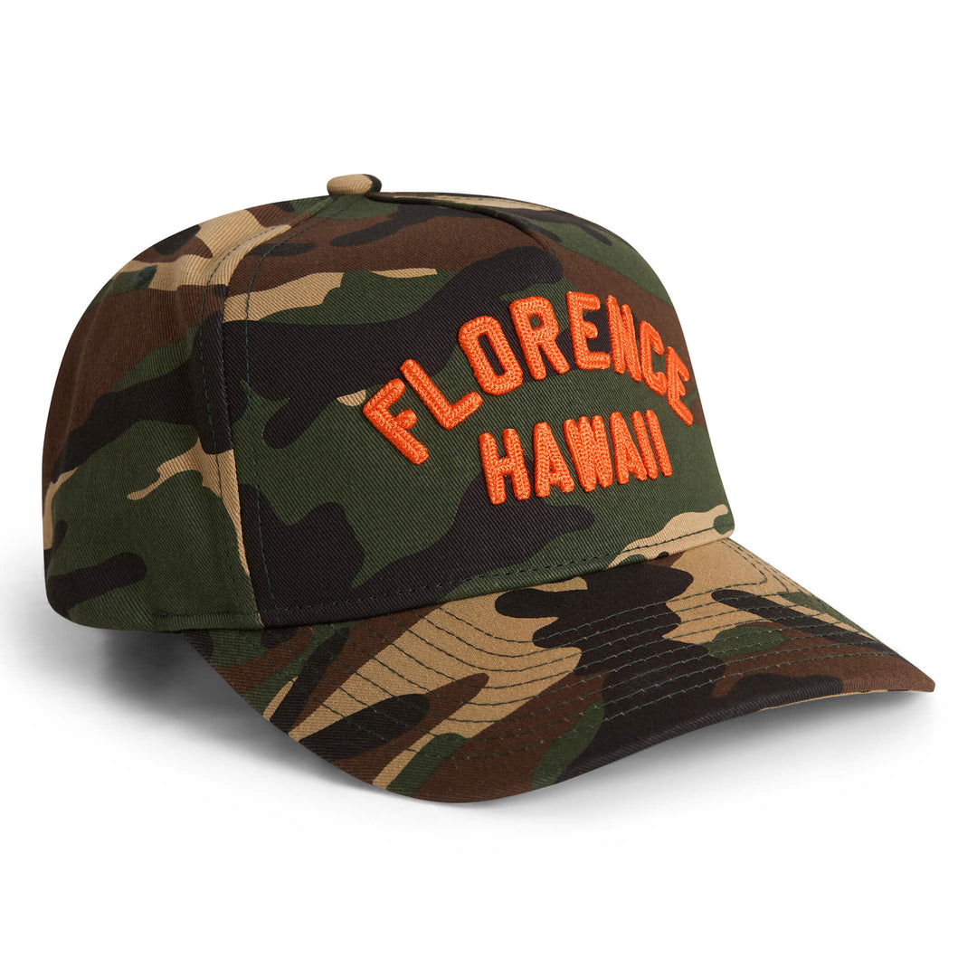 Color:Woodland Camo-Florence Hawaii Embroidered Hat