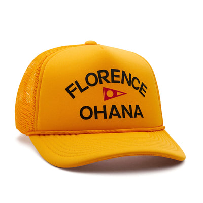 Color:Yellow-Florence Ohana Foam Trucker Hat
