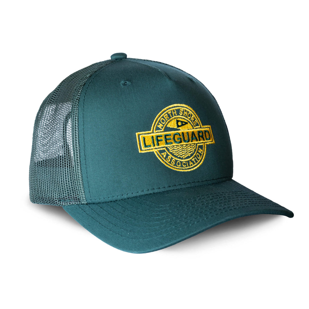 Color:Dark Emerald-North Shore Lifeguard Association Twill Trucker Hat