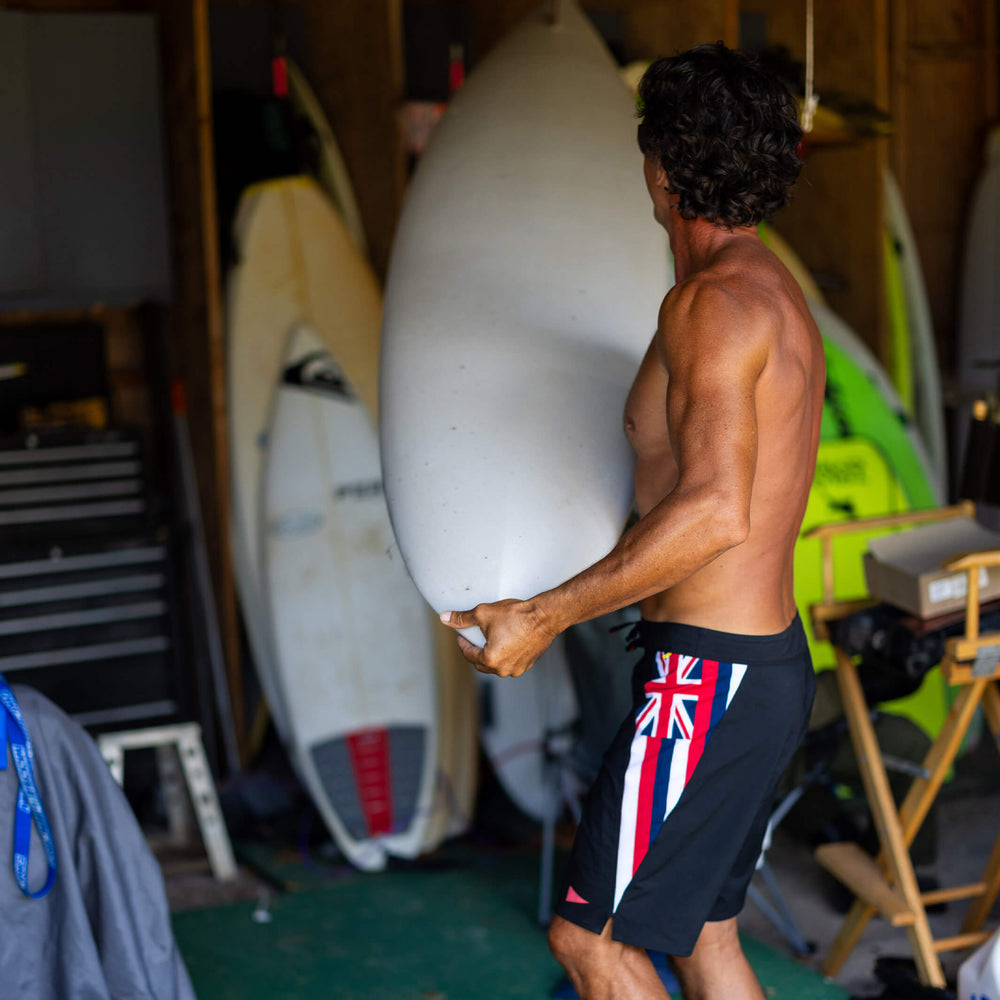 Color:Black White-Florence Pro Hawaii Boardshort -alt