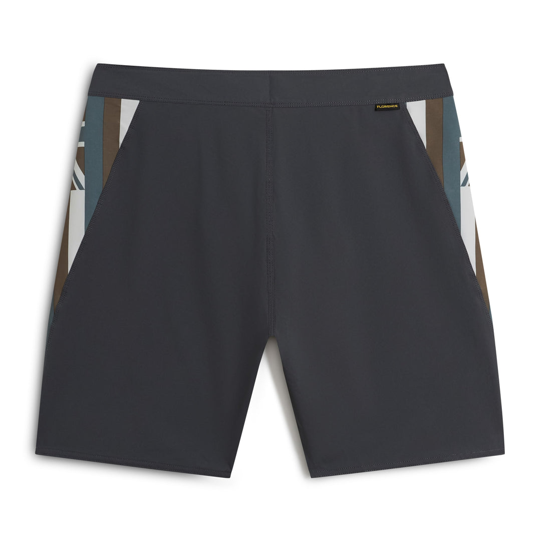 Color:Charcoal-Florence Pro Hawaii Boardshort -alt