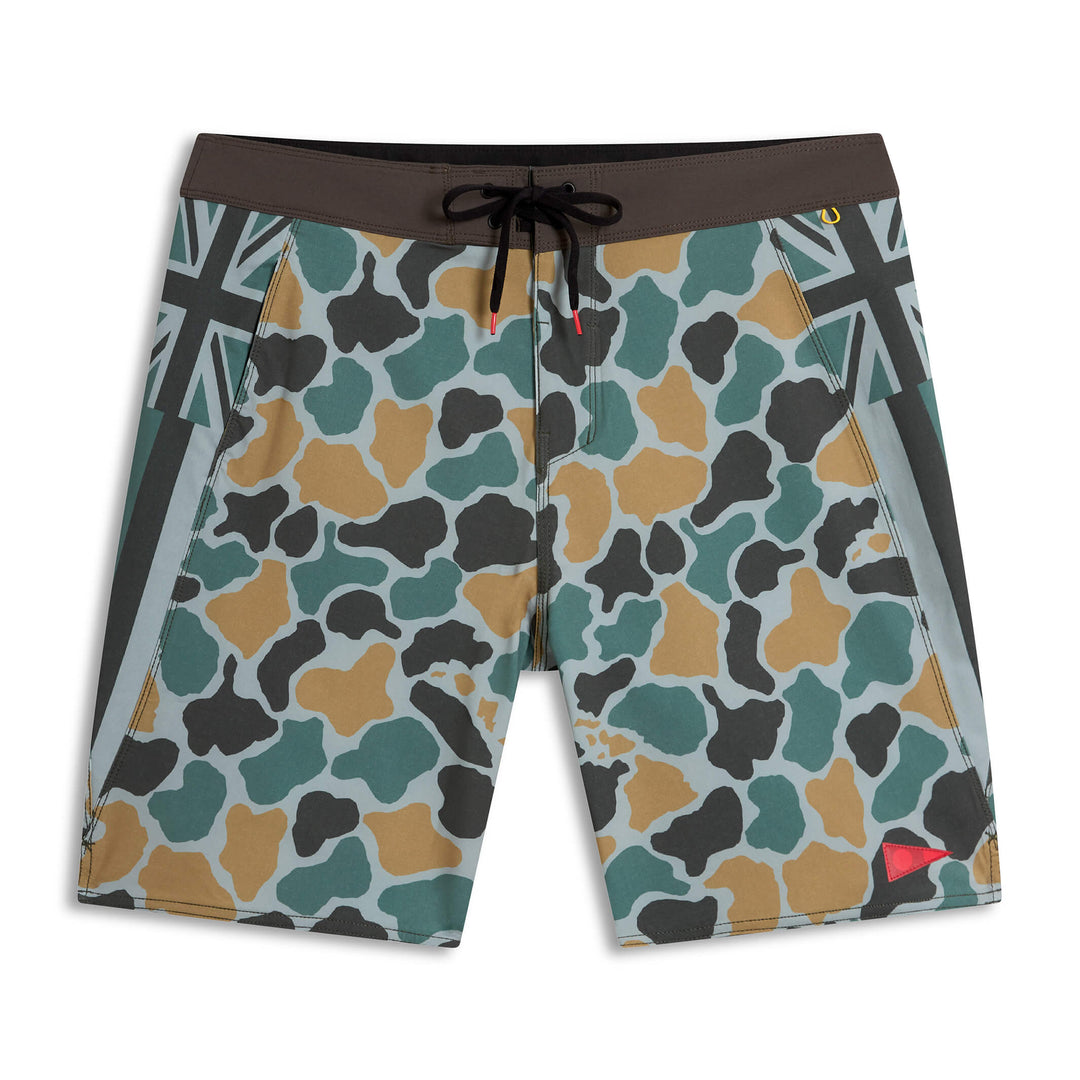 Color:Peace Camo-Florence Pro Hawaii Camo Boardshort