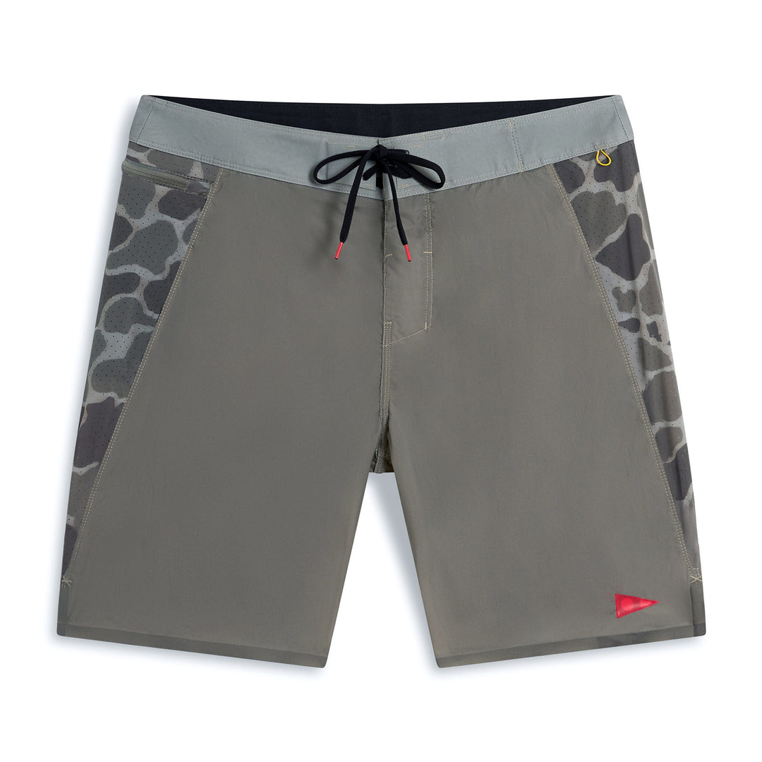 Color:Moss Grey-Florence Airtex 2-in-1 Boardshort