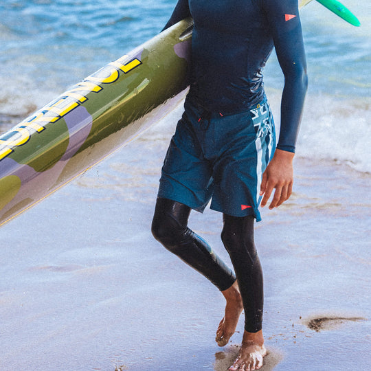Color:Dark Blue-Florence Cordura® Airtex Pro Hawaii Boardshort -alt