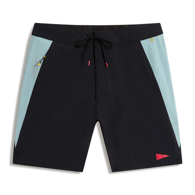 Color:Black Lightest Sea Blue-Florence Cordura® Airtex Boardshort