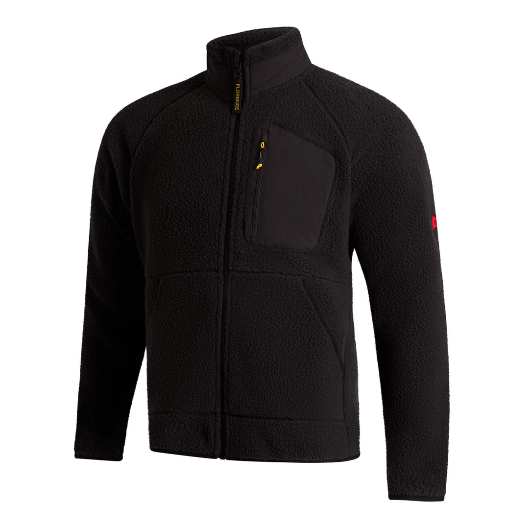 Color:Black-Florence High Pile Utility Fleece Jacket
