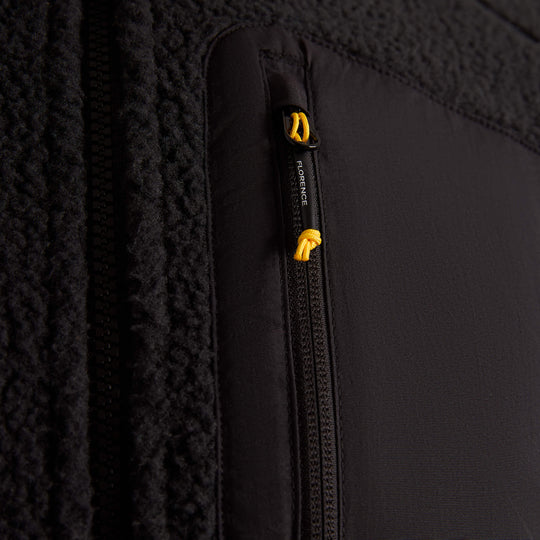 Color:Black-Florence High Pile Utility Fleece Jacket