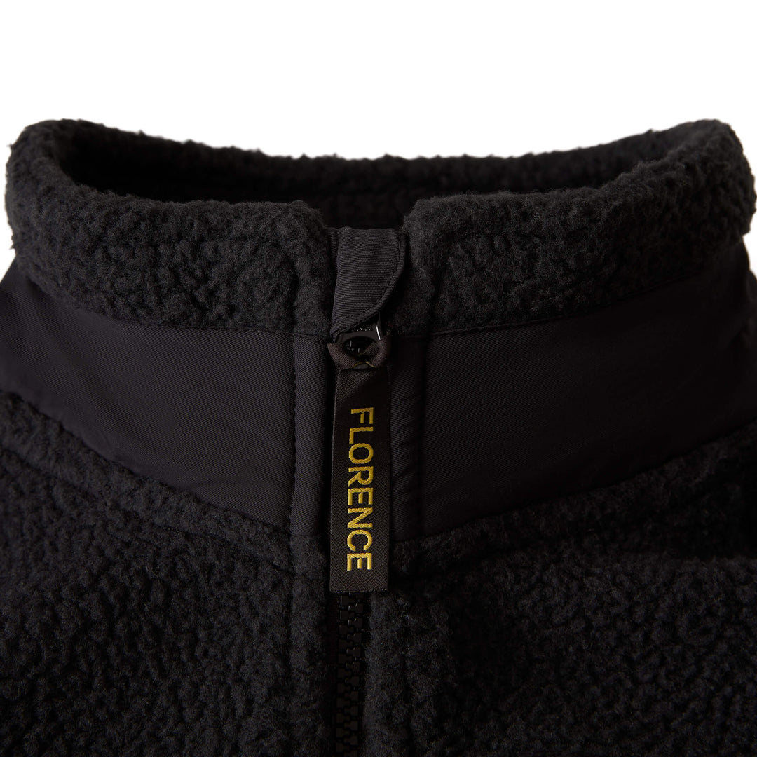 Color:Black-Florence High Pile Utility Fleece Jacket