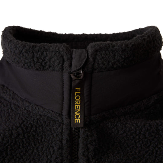 Color:Black-Florence High Pile Utility Fleece Jacket
