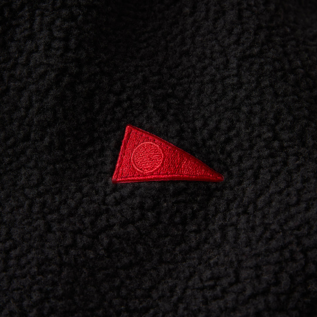 Color:Black-Florence High Pile Utility Fleece Jacket