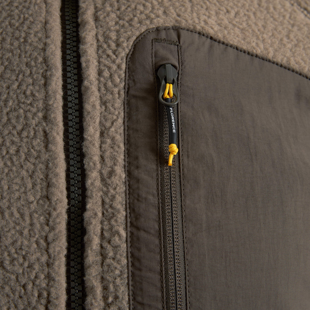 Color:Pumice-Florence High Pile Utility Fleece Jacket