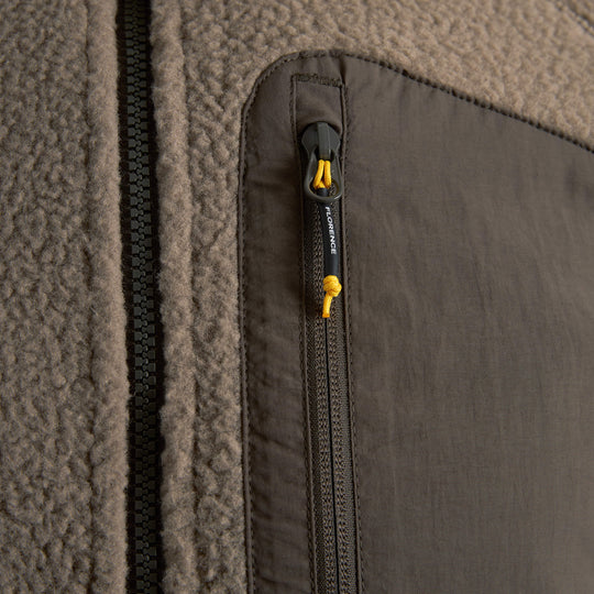 Color:Pumice-Florence High Pile Utility Fleece Jacket