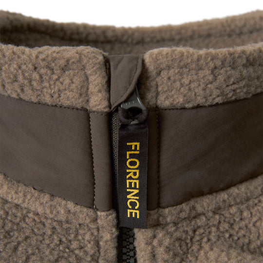 Color:Pumice-Florence High Pile Utility Fleece Jacket