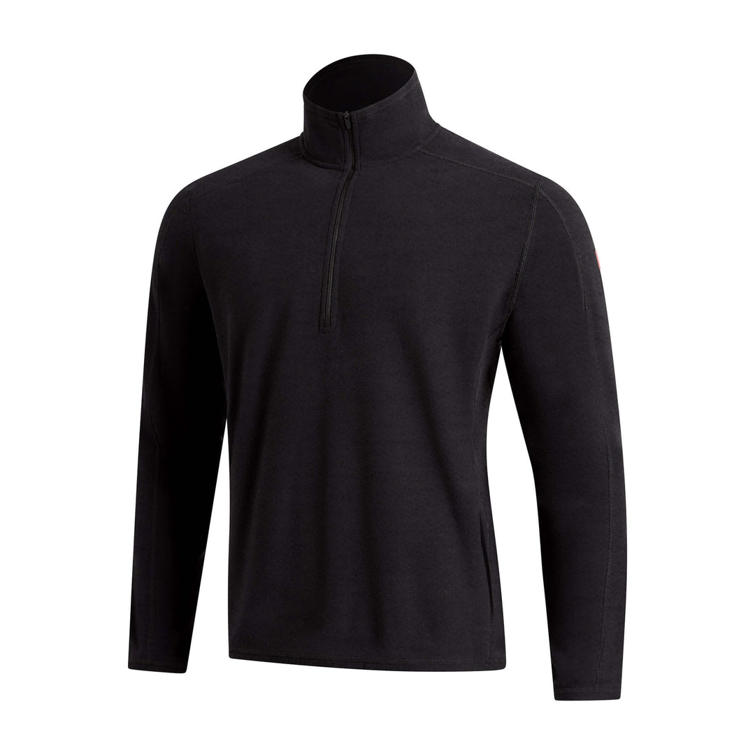 Color:Black-Polartec® Micro Fleece Half Zip