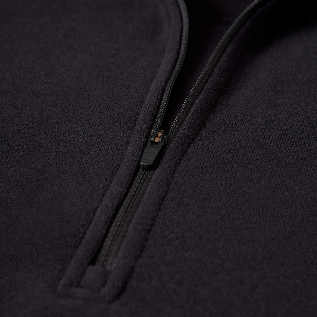 Color:Black-Polartec® Micro Fleece Half Zip