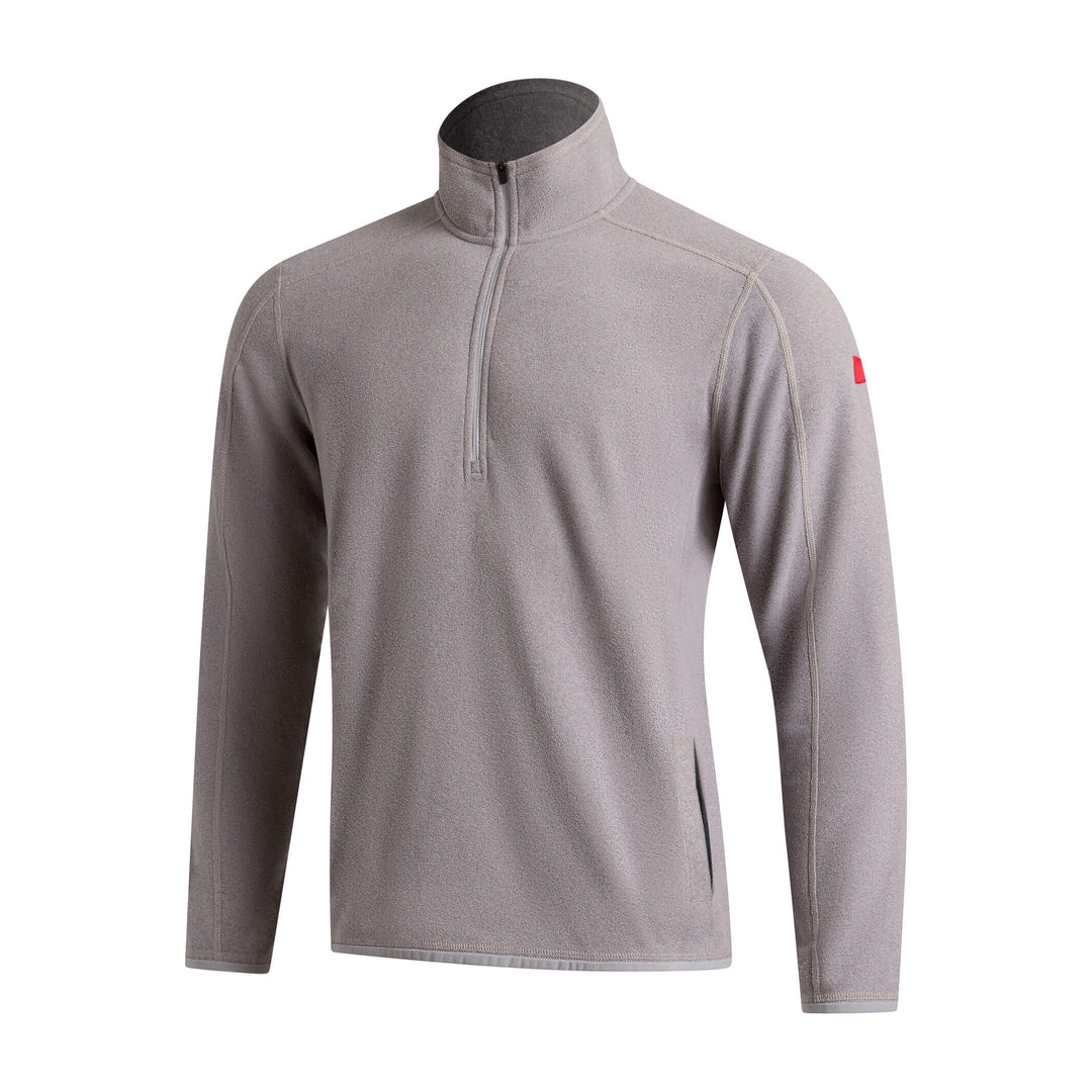 Color:Light Heather Grey-Polartec® Micro Fleece Half Zip