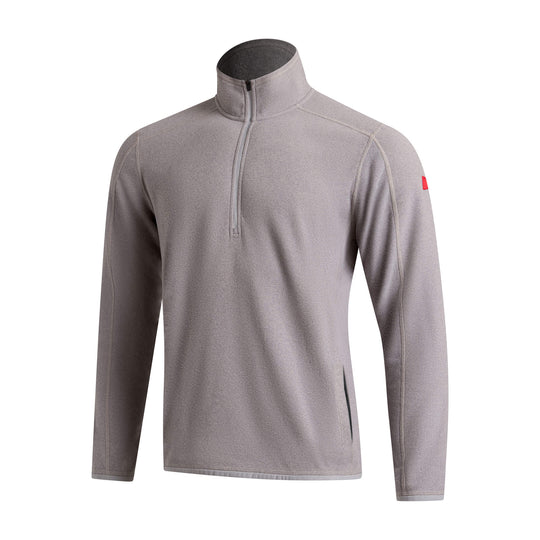 Color:Light Heather Grey-Polartec® Micro Fleece Half Zip