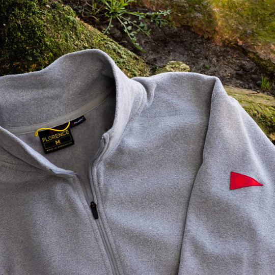 Color:Light Heather Grey-Polartec® Micro Fleece Half Zip
