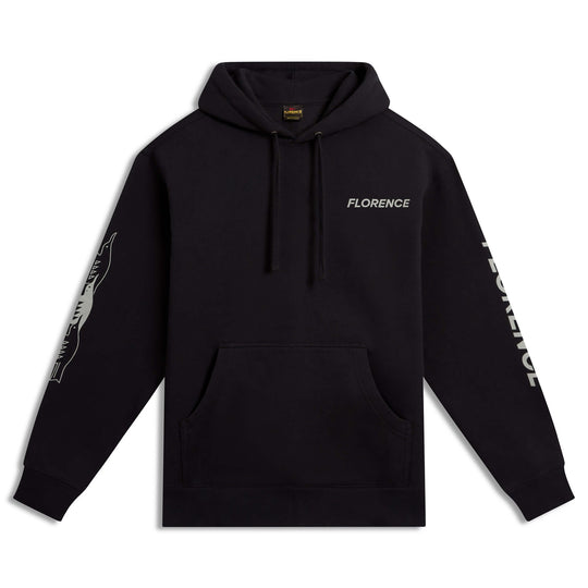 Color:Black-Florence Flock Hoodie