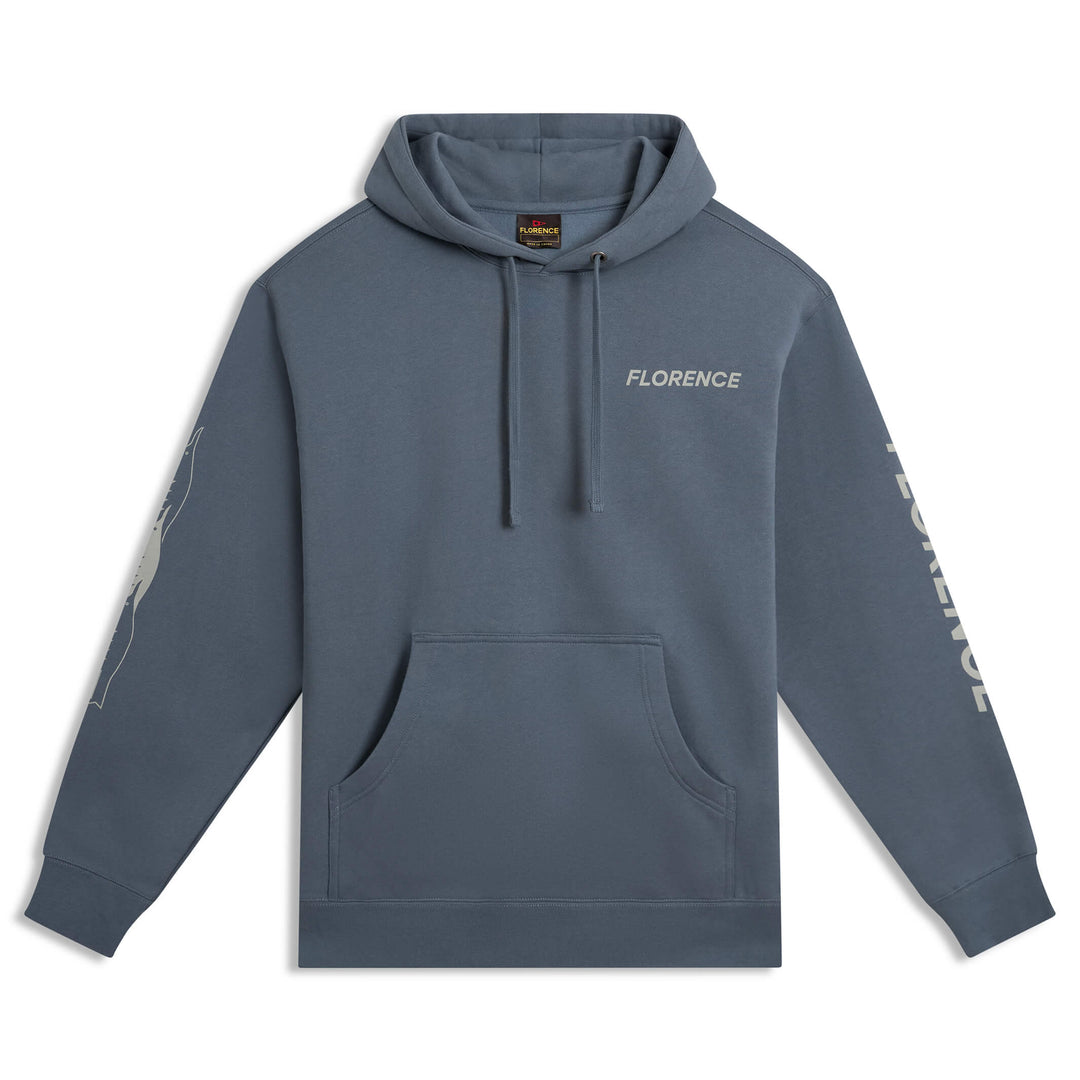 Color:Storm-Florence Flock Hoodie