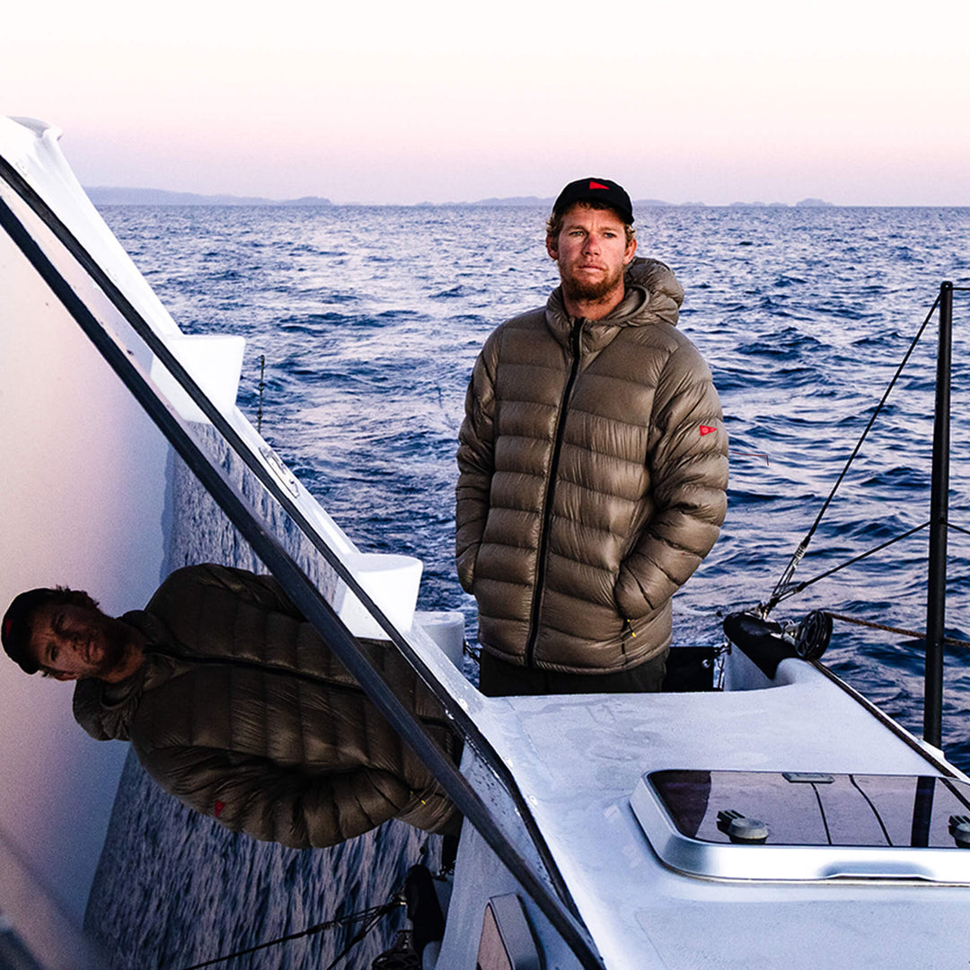 【新品未使用】WIND AND SEA FLEECE PUFFER JACKET Burnt Orange Typhoon® Save the Sea 4x4 Stretch Down Padded Jacket