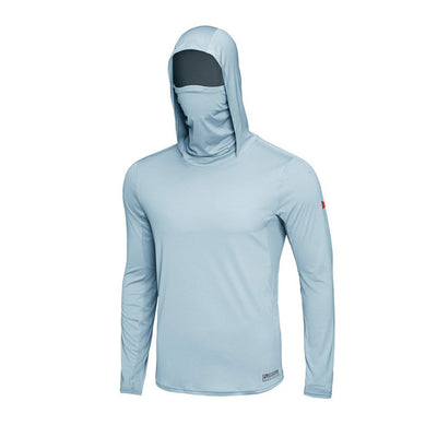 Color:Steele Blue-Florence Long Sleeve Hooded UPF Shirt