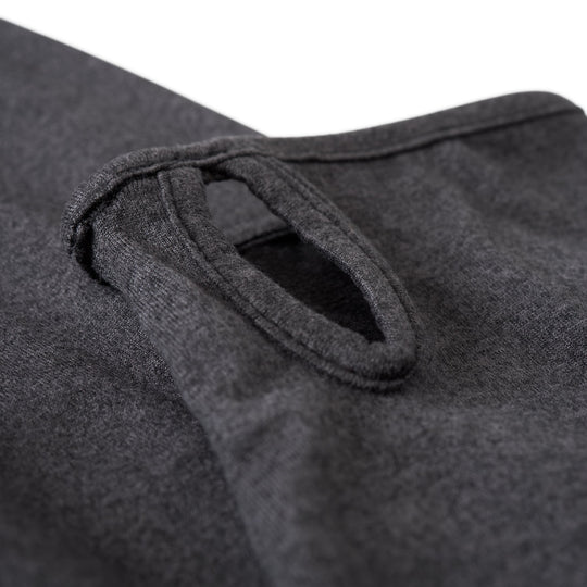 Color:Heather Black-Adapt Long Sleeve Hooded UPF Shirt