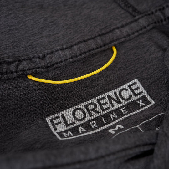 Color:Heather Black-Adapt Long Sleeve Hooded UPF Shirt