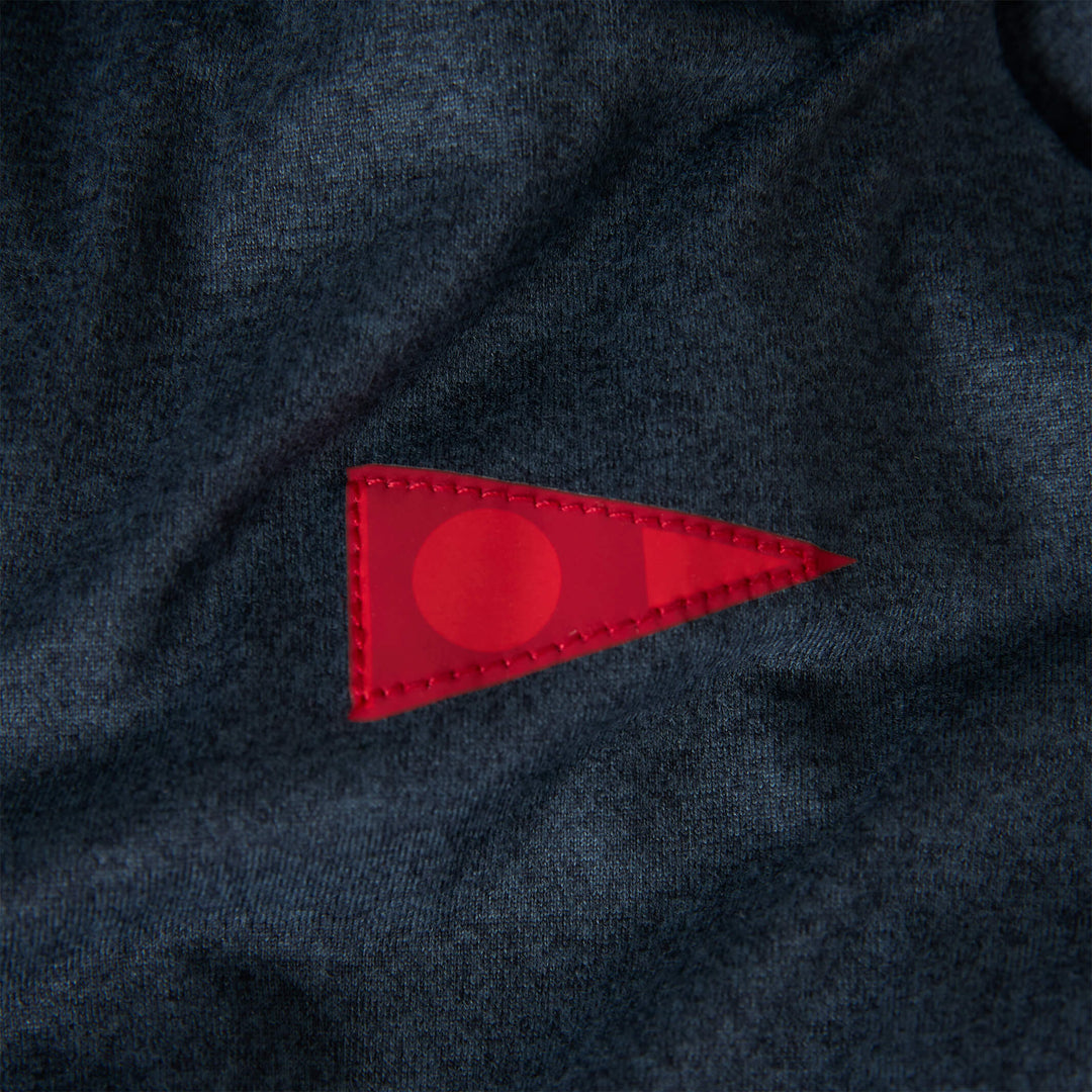 Color:Heather Navy-Adapt Long Sleeve Hooded UPF Shirt