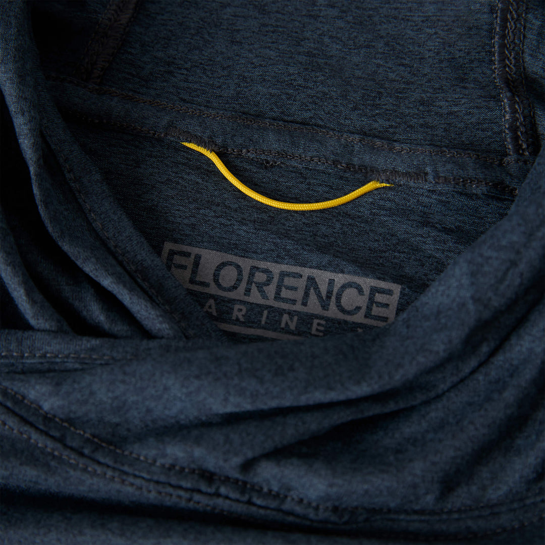 Color:Heather Navy-Adapt Long Sleeve Hooded UPF Shirt