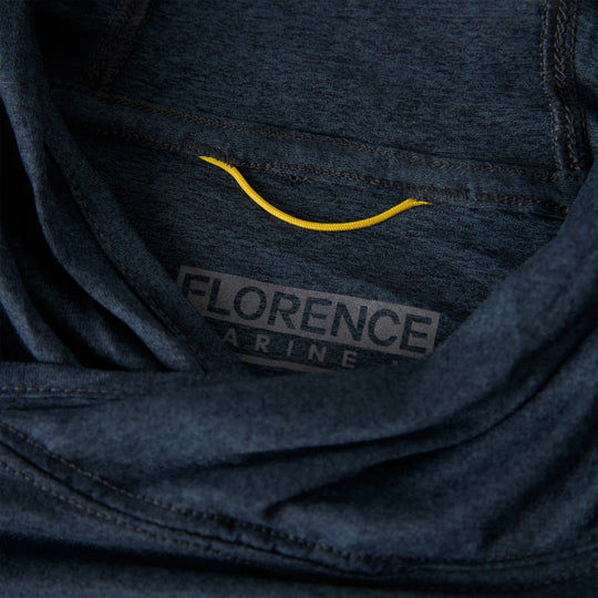 Color:Heather Navy-Adapt Long Sleeve Hooded UPF Shirt