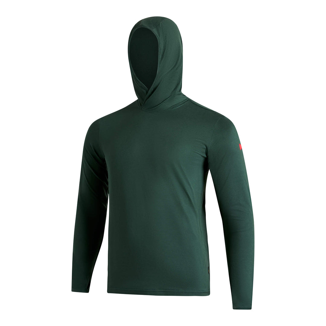 Color:Heather Sycamore-Florence Adapt Long Sleeve Hooded UPF Shirt